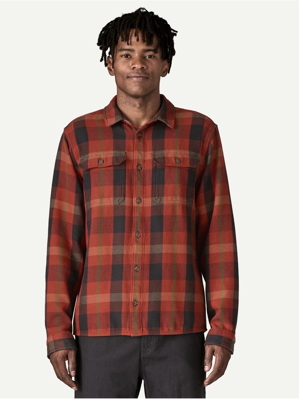 Patagonia Rust Plaid Button-Down Shirt